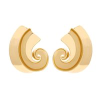 Lady Classic Style Spiral Zinc Alloy Plating Women's Ear Studs 1 Pair sku image 1