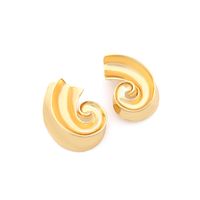 Lady Classic Style Spiral Zinc Alloy Plating Women's Ear Studs 1 Pair main image 4