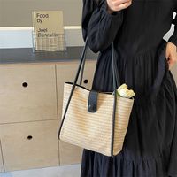 Women's Braid Solid Color Classic Style Weave Sewing Thread Zipper Shoulder Bag main image 5