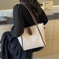 Women's Braid Solid Color Classic Style Weave Sewing Thread Zipper Shoulder Bag main image 6