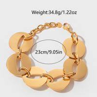 Simple Style Classic Style Commute Geometric 304 Stainless Steel Gold Plated Bracelets In Bulk sku image 1