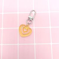 Cute Sweet Heart Shape Arylic Bag Pendant Keychain main image 4