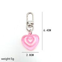 Cute Sweet Heart Shape Arylic Bag Pendant Keychain main image 2