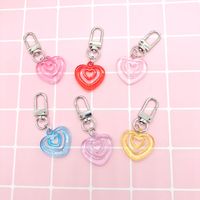 Cute Sweet Heart Shape Arylic Bag Pendant Keychain main image 1