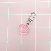 Cute Sweet Heart Shape Arylic Bag Pendant Keychain main image 6