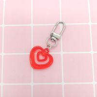 Cute Sweet Heart Shape Arylic Bag Pendant Keychain main image 5