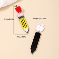 1 Piece Simple Style Classic Style Apple Pencil Printing Arylic Drop Earrings main image 5