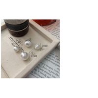 1 Pair Simple Style Solid Color Plating Sterling Silver Ear Studs main image 2