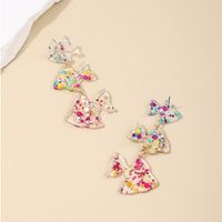 1 Pair Simple Style Classic Style Fish Printing Arylic Drop Earrings main image 4