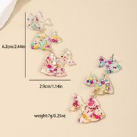 1 Pair Simple Style Classic Style Fish Printing Arylic Drop Earrings main image 5
