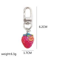 Cute Simple Style Fruit Shrimp Resin Bag Pendant Keychain main image 3