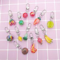 Cute Simple Style Fruit Shrimp Resin Bag Pendant Keychain main image 1