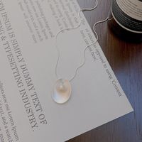 Sterling Silber Elegant Kette Geometrisch Halskette Mit Anhänger main image 3