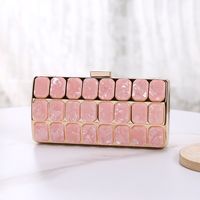 Arylic Marble Square Clutch Evening Bag sku image 2