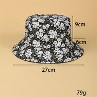 Women's Vacation Simple Style Flower Printing Wide Eaves Bucket Hat main image 2