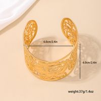 Simple Style Classic Style Solid Color Alloy Hollow Out Women's Bangle main image 5