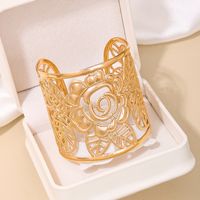 Simple Style Classic Style Solid Color Alloy Hollow Out Women's Bangle sku image 1