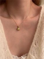 Sterling Silver Casual Chain Shell Pendant Necklace sku image 2