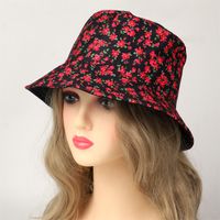 Women's Bohemian Beach Ditsy Floral Printing Wide Eaves Bucket Hat main image 3