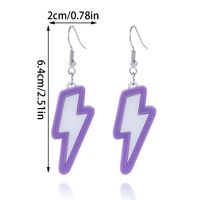 1 Pair Simple Style Lightning Arylic Drop Earrings sku image 2