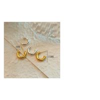 1 Pair Simple Style Round Plating Sterling Silver Ear Studs main image 2