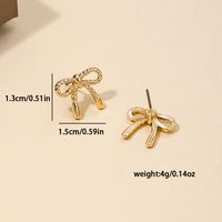 1 Piece Simple Style Classic Style Bow Knot Alloy Ear Studs main image 9