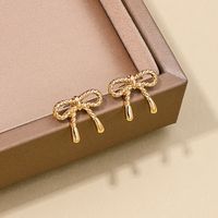 1 Piece Simple Style Classic Style Bow Knot Alloy Ear Studs main image 3