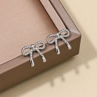 1 Piece Simple Style Classic Style Bow Knot Alloy Ear Studs main image 4