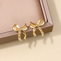 1 Piece Simple Style Classic Style Bow Knot Alloy Ear Studs main image 5