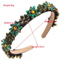 Women's Classic Style Flower Alloy Cloth Glass Inlay Rhinestones Glass Hair Band main image 2