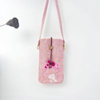 Women's Small Cotton And Linen Flower Vintage Style Ethnic Style Lock Clasp Crossbody Bag sku image 9