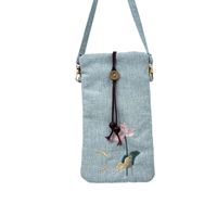 Women's Small Cotton And Linen Flower Vintage Style Ethnic Style Lock Clasp Crossbody Bag main image 8