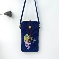 Women's Small Cotton And Linen Flower Vintage Style Ethnic Style Lock Clasp Crossbody Bag sku image 1