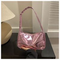 Women's Small Pu Leather Solid Color Streetwear Square Zipper Underarm Bag sku image 3