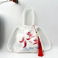 Women's Medium Cotton And Linen Flower Ethnic Style Embroidery String Crossbody Bag main image 5