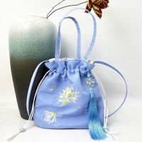 Women's Medium Cotton And Linen Flower Ethnic Style Embroidery String Crossbody Bag main image 6