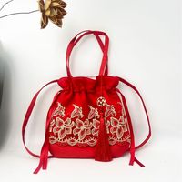 Women's Medium Cotton And Linen Flower Ethnic Style Embroidery String Crossbody Bag main image 4