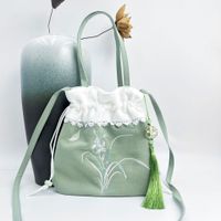 Women's Medium Cotton And Linen Flower Ethnic Style Embroidery String Crossbody Bag sku image 5