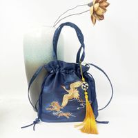 Women's Medium Cotton And Linen Flower Ethnic Style Embroidery String Crossbody Bag sku image 3
