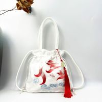 Women's Medium Cotton And Linen Flower Ethnic Style Embroidery String Crossbody Bag sku image 4
