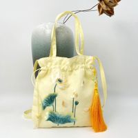 Women's Medium Cotton And Linen Flower Ethnic Style Embroidery String Crossbody Bag sku image 7