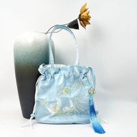 Women's Medium Cotton And Linen Flower Ethnic Style Embroidery String Crossbody Bag sku image 10