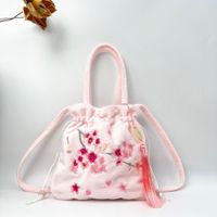 Women's Medium Cotton And Linen Flower Ethnic Style Embroidery String Crossbody Bag sku image 16