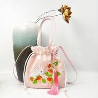 Women's Medium Cotton And Linen Flower Ethnic Style Embroidery String Crossbody Bag sku image 13