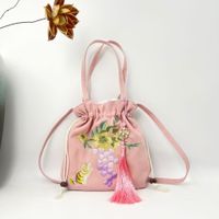 Women's Medium Cotton And Linen Flower Ethnic Style Embroidery String Crossbody Bag sku image 17