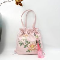 Women's Medium Cotton And Linen Flower Ethnic Style Embroidery String Crossbody Bag sku image 14