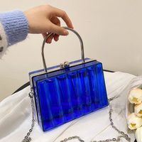 Women's Small Arylic Solid Color Streetwear Square Clasp Frame Box Bag main image 4