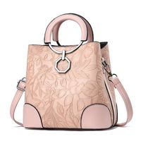 Women's Large Pu Leather Flower Streetwear Zipper Handbag sku image 6
