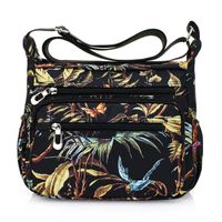 Femmes Moyen Nylon Fleur De Base Fermeture Éclair Sac D'Épaule sku image 2