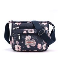 Women's Mini Nylon Flower Classic Style Zipper Crossbody Bag sku image 12